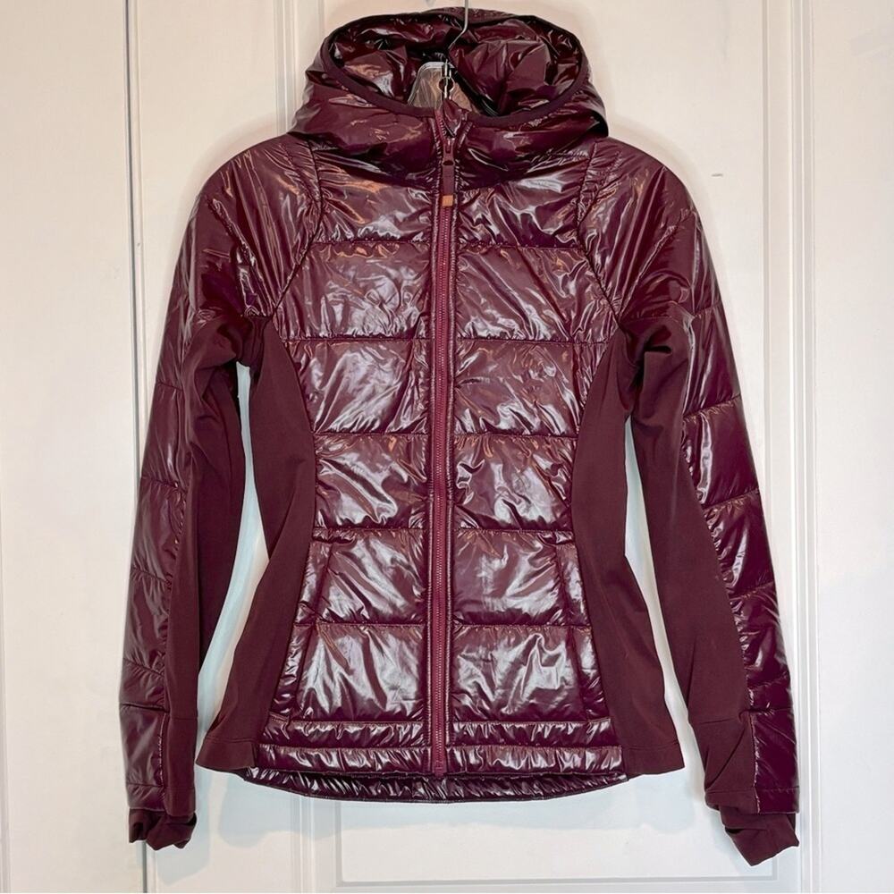 Ivory Lane Collective IVL Insulated Puffer Jacket Thinsulate Wine Burgundy 4